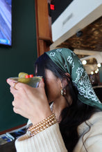 Load image into Gallery viewer, LUCKY GREEN SATIN BANDANA