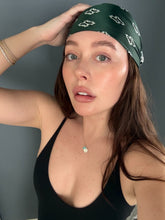 Load image into Gallery viewer, GREEN SATIN BANDANA