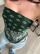 Load image into Gallery viewer, GREEN SATIN BANDANA