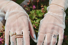 Load image into Gallery viewer, MARRIAGE MATERIAL MESH RHINESTONE GLOVES