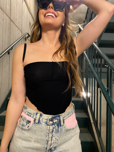 PINK IN POCKET JEANS