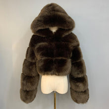 Load image into Gallery viewer, DAUGHTER FAUX FUR CROP COAT